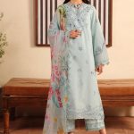 LUXURY PRINTED & EMBROIDERED LAWN NE-250 RAHA