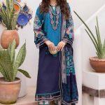 EMBROIDERED LAWN WITH EMBROIDERED PRINTED CHIFFON DUPATTA (AY-87 CZA)