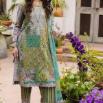 EMBROIDERED LAWN WITH EMBROIDERED PRINTED CHIFFON DUPATTA (CAD6-06)
