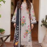 EMBROIDERED LAWN WITH EMBROIDERED PRINTED CHIFFON DUPATTA (CAD6-08)