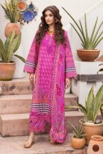 EMBROIDERED LAWN WITH EMBROIDERED PRINTED CHIFFON DUPATTA (CAD6-09)