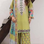EMBROIDERED LAWN WITH EMBROIDERED PRINTED CHIFFON DUPATTA (CAD6-10)