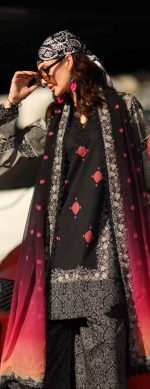 EMBROIDERED LAWN WITH EMBROIDERED PRINTED CHIFFON DUPATTA (CAD6-05) - Image 4