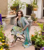 EMBROIDERED LAWN WITH EMBROIDERED PRINTED CHIFFON DUPATTA (CAD6-06) - Image 4