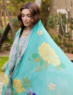 EMBROIDERED LAWN WITH EMBROIDERED PRINTED CHIFFON DUPATTA (CAD6-06) - Image 6