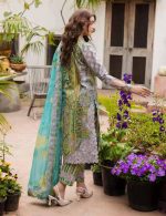 EMBROIDERED LAWN WITH EMBROIDERED PRINTED CHIFFON DUPATTA (CAD6-06) - Image 7