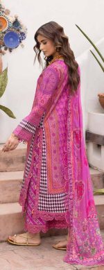 EMBROIDERED LAWN WITH EMBROIDERED PRINTED CHIFFON DUPATTA (CAD6-09) - Image 3