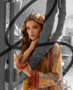 EMBROIDERED LAWN WITH EMBROIDERED PRINTED CHIFFON DUPATTA (CAD6-02) - Image 2