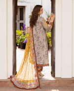 EMBROIDERED LAWN WITH EMBROIDERED PRINTED CHIFFON DUPATTA (CAD6-02) - Image 3