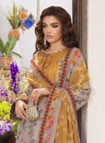 EMBROIDERED LAWN WITH EMBROIDERED PRINTED CHIFFON DUPATTA (CAD6-02) - Image 5