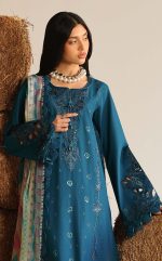 LUXURY PRINTED & EMBROIDERED LAWN NE-247 RAHA - Image 3