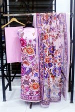 LILAC BLOOM STITCHED DEGITAL PRINT COTTON WITH MINNAR DUPATTA (AY-V1-252) - Image 2