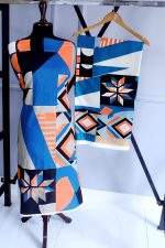 GEOMATRIC ELEGANCE DEGITAL PRINT (2 PIECE) COTTON(AY-V2-260)