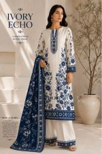IVORY ECHO  STITCHED DEGITAL PRINT COTTON WITH MINNAR DUPATTA (AY-V1-253) - Image 5