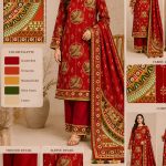RANG-E-RIWAAAT (STITCHED) DEGITAL PRINT COTTON WITH MINNAR DUPATTA(AY-V1-254)