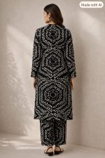 MONOCHROME ELEGANCE (2 PIECE) DEGITAL PRINT COTTON (AY-V2-256) - Image 2