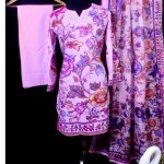 LILAC BLOOM STITCHED DEGITAL PRINT COTTON WITH MINNAR DUPATTA (AY-V1-252)